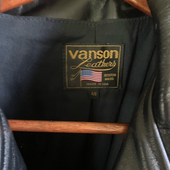 Vanson Men's Black Leather Performance Jacket - Picture 4 of 4